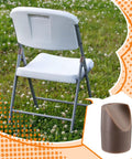 Twelve Pack Beige Folding Chair Leg Caps Seven Eighths Inch V Tip Stabilizer Feet Non Marring Floor Protectors for metal seats.