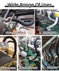 360 Degree Flexible Dust Collection Hose System For Smoke Extraction 1.8 Inch Welding Sucker Suction Tube shown in various work settings.