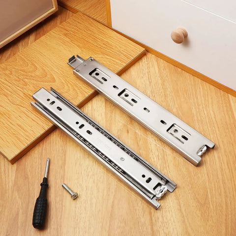Heavy Duty 10 Inch Full Extension Drawer Slides Made From 304 Stainless Steel, 1 Pair, Smooth Quiet Cabinet Hardware For Kitchen