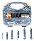 Heavy Duty Zinc Plated Steel Molly Bolt Anchors Kit For Drywall Hollow Wall Drive Anchors Set In 68 Piece Multiple Sizes