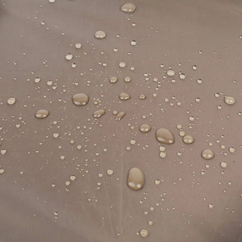 Water droplets on Bulwark Camping Tarp Rain Fly 12.8 Ft By 9.5 Ft Tough As Nails Ultra Waterproof 210T Polyester Shelter