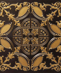 Golden Prague Antique Gold 2 By 2 Foot PVC Ceiling Tiles For Glue Up Or Lay In, decorative floral pattern