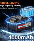 1/2 Inch Brushless Cordless Impact Wrench Packs Badass 1700Nm High Torque For Heavy Duty Jobs battery 21V 4000mAh with glowing effects