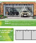 2 Car Garage Door Screen With Magnetic Closure Heavy Duty Weighted Bottom Self Sealing Hands Free Magnetic Screen Door