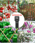 Heavy Duty Black Cable Ties 14 Inch 0.18 Inch Wide 1200 Pack Self Locking Nylon 66 Zip Ties With 50lb Tensile Strength Outdoor Use