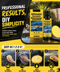 Slick Scratch Eraser Paste And Smooth Operator Polishing Kit For Fast Deep Scratch Repair And Showroom Ready Shine On Every Auto Paint and Road Rash Scuffs on display with instructions.