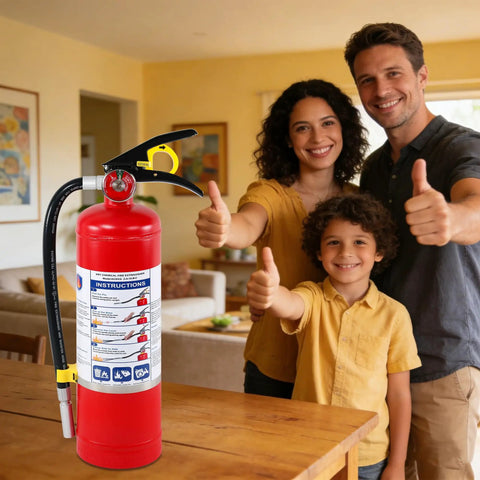 Two Pack Five Pound Dry Chemical Fire Extinguishers With Easy Squeeze Handle For Home Garage And Car Smashes Grease Electrical And Wood Fires Quick Top Notch Protection Solid Gear You Can Count On For Roadside Emergencies And Workshop Safety