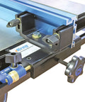 Hella Heavy Duty Band Saw Fence Micro Adjuster With Precision.005 Inch Increments features smooth thumb wheel and secure locks.