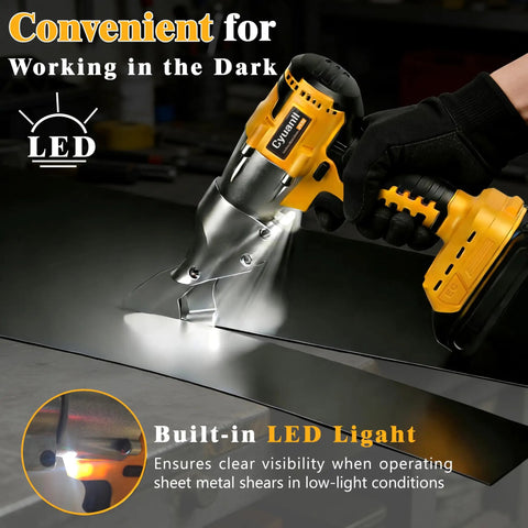 20V Max Cordless Sheet Metal Cutter Bare Tool Compatible With 20V Max And 60V Flex Batteries 14 Gauge Steel Shears with LED