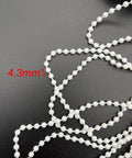 White 4.3mm bead chain from White Durable 32mm Metal Roller Blind Mounting Brackets With Bead Chain Replacement Repair Kit