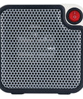 Front view of Desk-Friendly 250W Personal Space Heater For Desks And Small Rooms with mesh front and red power button.