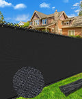 Privacy Fence Screen 6x50ft For Yard And Backyard, 170 GSM Heavy Duty Shade Cover with copper brass grommets installed in yard