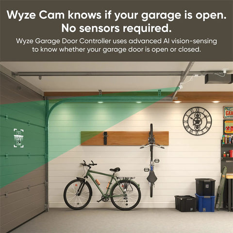 Smart Garage Door Opener With Built In 1080P Video, Color Night Vision, And Two Way Audio, Remote Open And Close From Anywhere