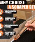 Using 4 Piece Caulking Tool Set For Silicone Sealant And Grout With DIY Friendly Pro Grade Finish For Bathroom Kitchen Tile And Window