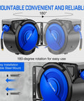 80 Ft Retractable Air Hose Reel Ultimate Garage Workhorse For Air Compressors 300 Psi Max 3 8 Inch Hybrid Tubing, wall mounted with 180-degree rotation.