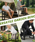 Heavy Duty Garden Kneeler And Seat 500 Lb Capacity 2 In 1 Bench For Kneeling And Sitting Anti-Tip With 10.5 Inch Wide Kneeling Pad Great For Seniors Gardeners And Anyone Working On The Ground used for camping, fishing, gardening, and repairing.