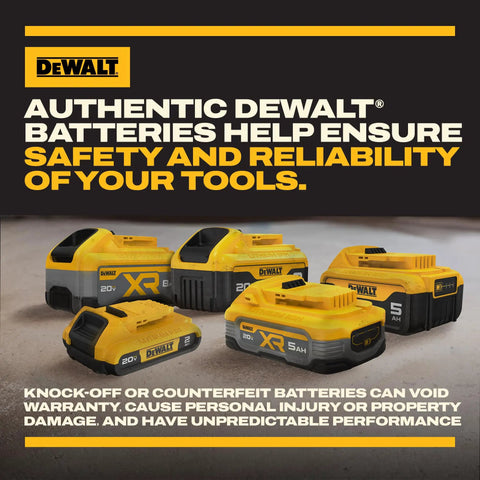 Heavy Duty 20V MAX 5Ah Lithium Ion Battery And Charger Combo Featuring LED Fuel Gauge in flat lay arrangement.