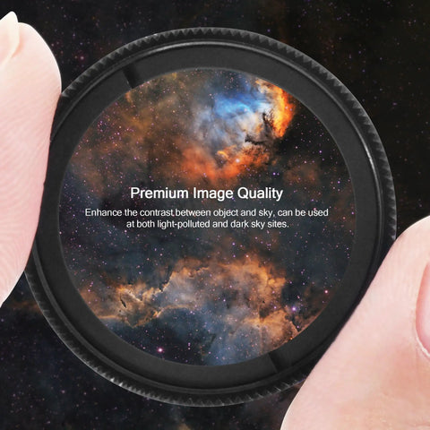 UHC Nebula Filter 1.25 Inch For Telescopes boosts image contrast and cuts light pollution, showing cosmic nebulae.