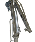 Heavy Duty Stainless Steel Truck Jib Crane With 1000 Lb Capacity And Telescoping Boom For Bay And Garage Jobs showing side view of the sturdy lifting rig.