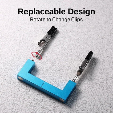 Magnetic Soldering Helping Hands With Strong Base And Flexible Separate Arms showing replaceable clip design