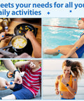 People using Blue Metal Detectable Bandages For Food Service, 150 Count Waterproof Adhesive Patches with Nonstick Pad, Latex Free in activities