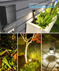 Low Voltage Transformer 300 Watt With Timer And Photo Eye Sensor showcasing outdoor lighting setup around a garden.