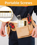 330 Pcs M3 Brass Standoffs And Screws Nuts Kit For DIY PC Build Raspberry Pi Projects shown in a tool belt for portability