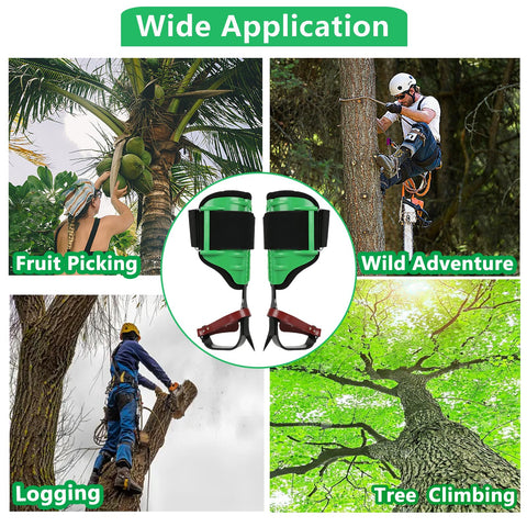 Adjustable Tree Climbing Spikes With EVA Padding, Lightweight 45 Mn Steel Spurs For Tree Work, Logging, Fruit Picking, And Pruning, Rugged Gear With Comfy Fit, Secure Mount, And Upgrade Padding