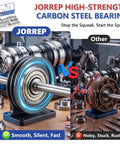 74 Piece Ball Bearing Assortment Kit Featuring Six Essential Sizes For Smooth 3D Printer Assembly, Skate Gear Upgrades, And Home Repairs that show JORREP high-strength carbon steel bearing comparison.