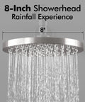 Complete Shower Faucet Set With Rain Shower Head Brushed Nickel Finish Anti Scald Pressure Balance Valve Trim Included No Fuss