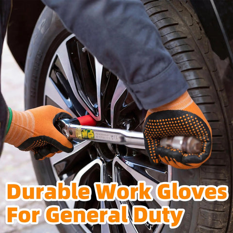 Nitrile Coated Safety Work Gloves With MicroFoam Palm And MicroDot Grip For Tough Jobs 3 6 12 Pairs ANSI Level 6 Abrasion Resistant