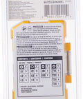 Back view of DWAX100 31 Piece Screwdriving Set packaging showing content list and product details.