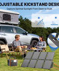100W Portable Folding Solar Panel Kit for Power Stations and RVs, 24% High Efficiency, IP67 Waterproof, outdoor camping use