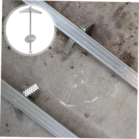 15-Piece Beefed-Up Metal Toggle Bolt Kit With Wing Nuts For Drywall Anchors on cement surface with threaded inserts