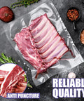 Food Vacuum Sealer Bags Roll Set 6 Pack With Three 8x20 Inch Rolls And Three 11x20 Inch Rolls BPA Free Embossed And Free Cutting
