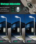Beefy 400W LED Parking Lot Light With 60,000 Lumens IP65 DLC UL Listed Stadium Flood Beam 5000K, adjustable wattage options.