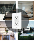 15 Amp Wr White Gfcis Outlet Bundle Bringing Hella Reliable Smart Self Test And Sharp Led Indicators Tamper Locked Weather Tough Gfri Socket UL Rated for installations in various home settings.