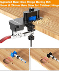 Concealed Hinge Jig With Quick Clamp, Includes 35mm And 26mm Drill Bits, Aluminum Cabinet Door Locator Tool With Depth Stop in use