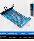 53 Inch Waterproof Folding Fishing Ruler with Bump Board Measuring Board Portable Tape for Boat Life Kayak Trips and Yacht Rigs
