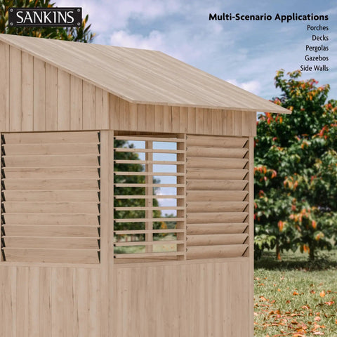 Deck Sunblind System Window Louver Kit for Pergolas and Shutters, Heavy Duty Adjustable Louver Brackets, Multi Angle Shade and Privacy Solution for Outdoor Blinds, Supports Up to 11 Boards