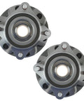 Heavy Duty Front Wheel Bearing And Hub Assembly Pair For Driver And Passenger Axles To Deliver A Straight Bolt In Install and Bulletproof Road Performance, top view.