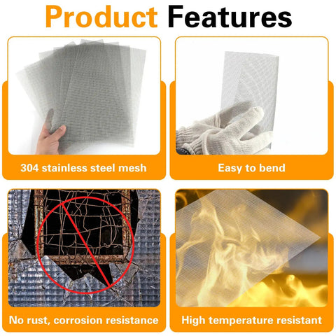 Six Pack 12 By 8 Inch 20 Mesh Stainless Steel Wire Mesh Screen For DIY Projects No Rust Cage Vent Garden Window Screen