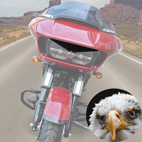 Headlight Eyebrow Sticker For 2015 Up Road Glide Black Eyebrow Eyelid Trim Cover Visor Decoration for Harley Davidson