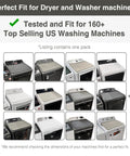 Top Shelf Silicone Washer And Dryer Cover 26 X 18 Inch Non Slip Waterproof Protector Mat displayed on various washers and dryers.