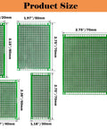 Product sizes of 82 Piece Double Sided PCB Board Kit With Five Sizes And 40 Pin 2.54mm Male And Female Header Connectors