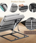 Premium Electric Adjustable Lift Bed Backrest With Mattress And Pillow For Ultimate Lounge Comfort Reclines 68 Degrees smooth operation remote control.