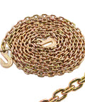 Heavy Duty G80 Transport Binder Chain One Quarter Inch By Sixteen Feet With G70 Clevis Grab Hooks, Three Thousand Three Hundred Pound Safe Working Load