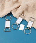 10 Pack Sublimation Blanks Keychains Aluminum Bottle Opener Transfer Key Rings For Custom DIY Gifts And Dope Crafts