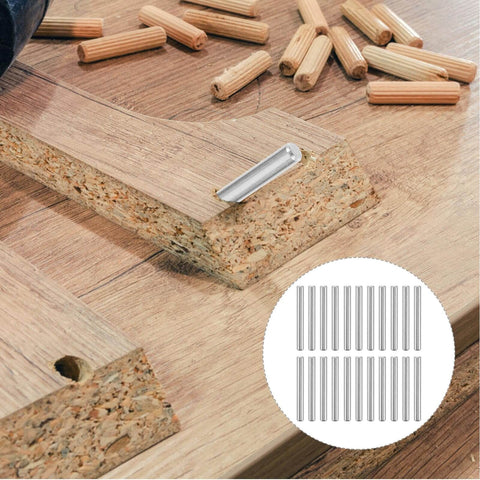100 Pcs 304 Stainless Steel Cylindrical Locating Pins 5x40mm Solid Dowel Pins for Mechanical Fastening and Industrial Alignment