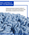 Close-up of Top Shelf Commercial Loop End Wet Mop Head Refill 2 Pack 20 Inch Large Blue 4 Ply Synthetic Yarn for durability.